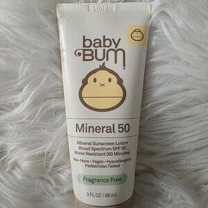 NWT Baby Bum Mineral 50 SPF Sunscreen Lotion, 88mL